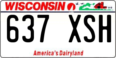 WI license plate 637XSH