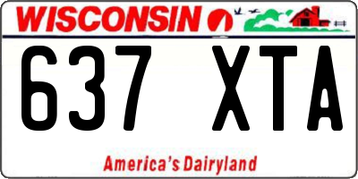 WI license plate 637XTA