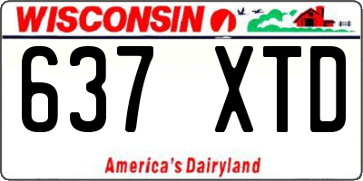 WI license plate 637XTD