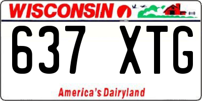 WI license plate 637XTG