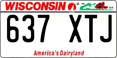 WI license plate 637XTJ