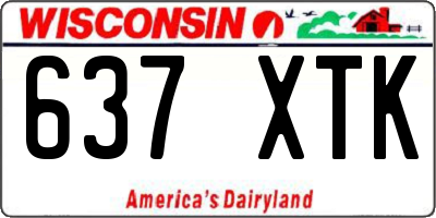 WI license plate 637XTK