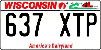 WI license plate 637XTP