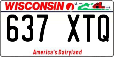 WI license plate 637XTQ