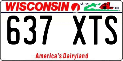 WI license plate 637XTS