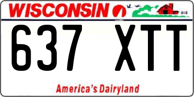 WI license plate 637XTT