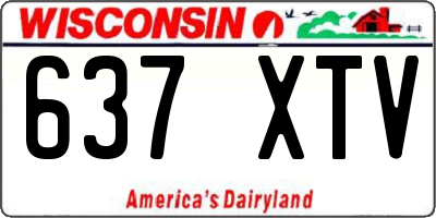 WI license plate 637XTV