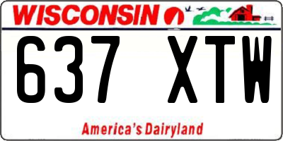 WI license plate 637XTW