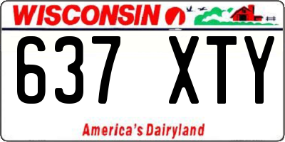 WI license plate 637XTY