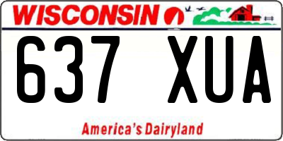 WI license plate 637XUA