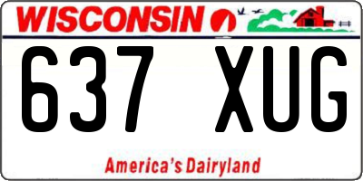 WI license plate 637XUG