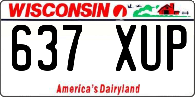 WI license plate 637XUP