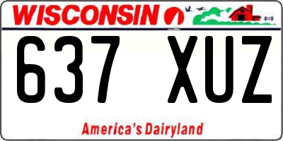 WI license plate 637XUZ