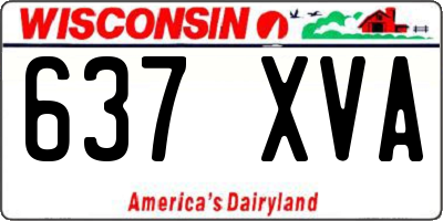 WI license plate 637XVA