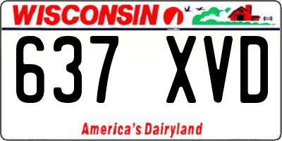 WI license plate 637XVD