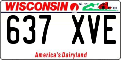 WI license plate 637XVE