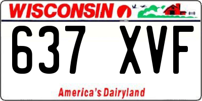 WI license plate 637XVF