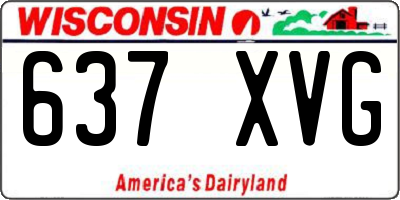 WI license plate 637XVG