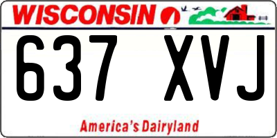 WI license plate 637XVJ