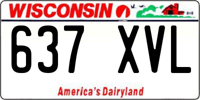 WI license plate 637XVL