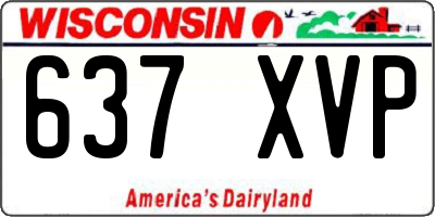 WI license plate 637XVP