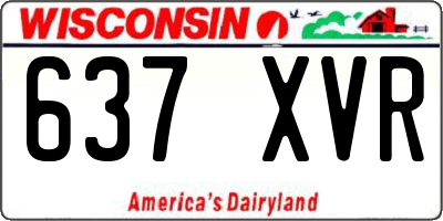 WI license plate 637XVR
