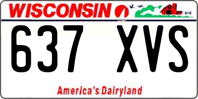 WI license plate 637XVS
