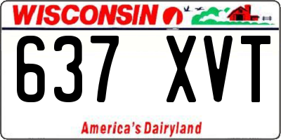 WI license plate 637XVT