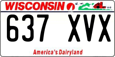 WI license plate 637XVX