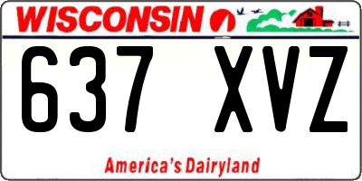 WI license plate 637XVZ