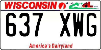 WI license plate 637XWG
