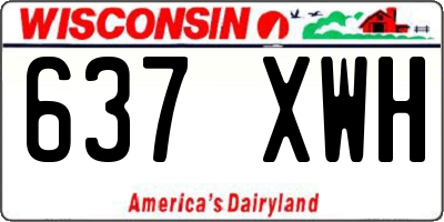 WI license plate 637XWH