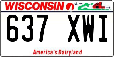 WI license plate 637XWI