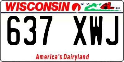 WI license plate 637XWJ