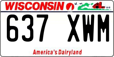 WI license plate 637XWM