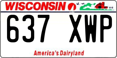 WI license plate 637XWP