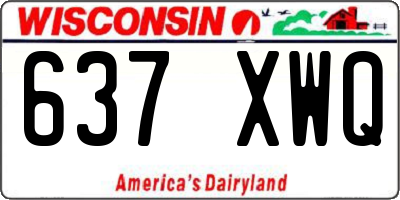 WI license plate 637XWQ