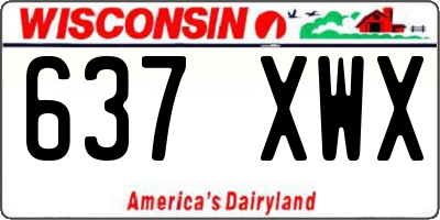 WI license plate 637XWX