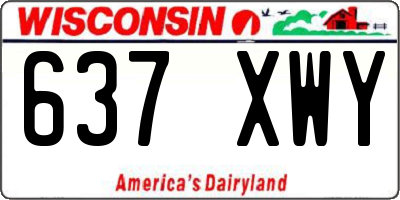 WI license plate 637XWY
