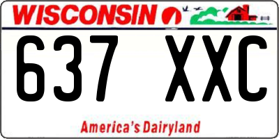 WI license plate 637XXC
