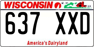 WI license plate 637XXD