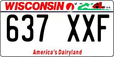 WI license plate 637XXF