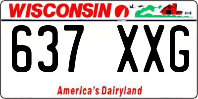 WI license plate 637XXG
