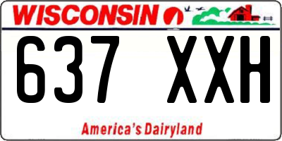 WI license plate 637XXH
