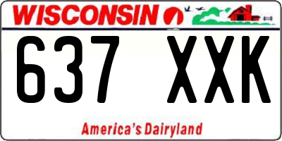 WI license plate 637XXK