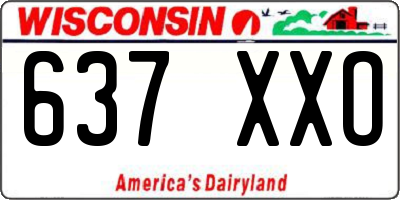 WI license plate 637XXO