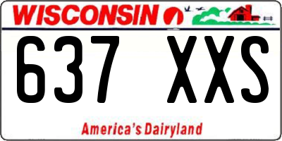 WI license plate 637XXS