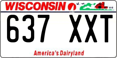 WI license plate 637XXT