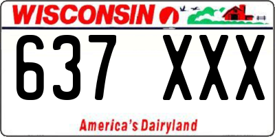 WI license plate 637XXX