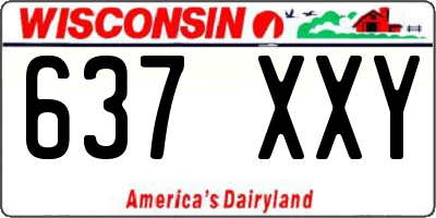 WI license plate 637XXY